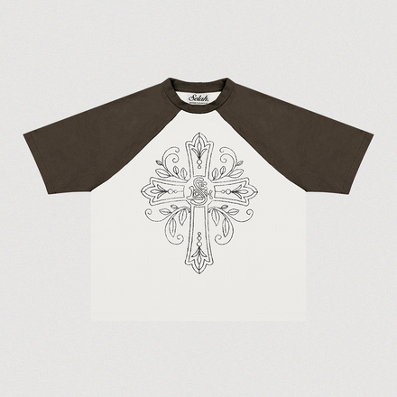 "CRUCIFIX" RAGLAN TEE