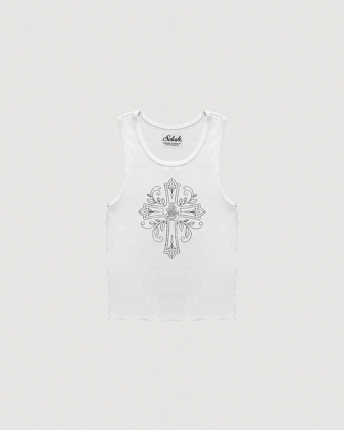 "CRUCIFIX" RIBBED TANK