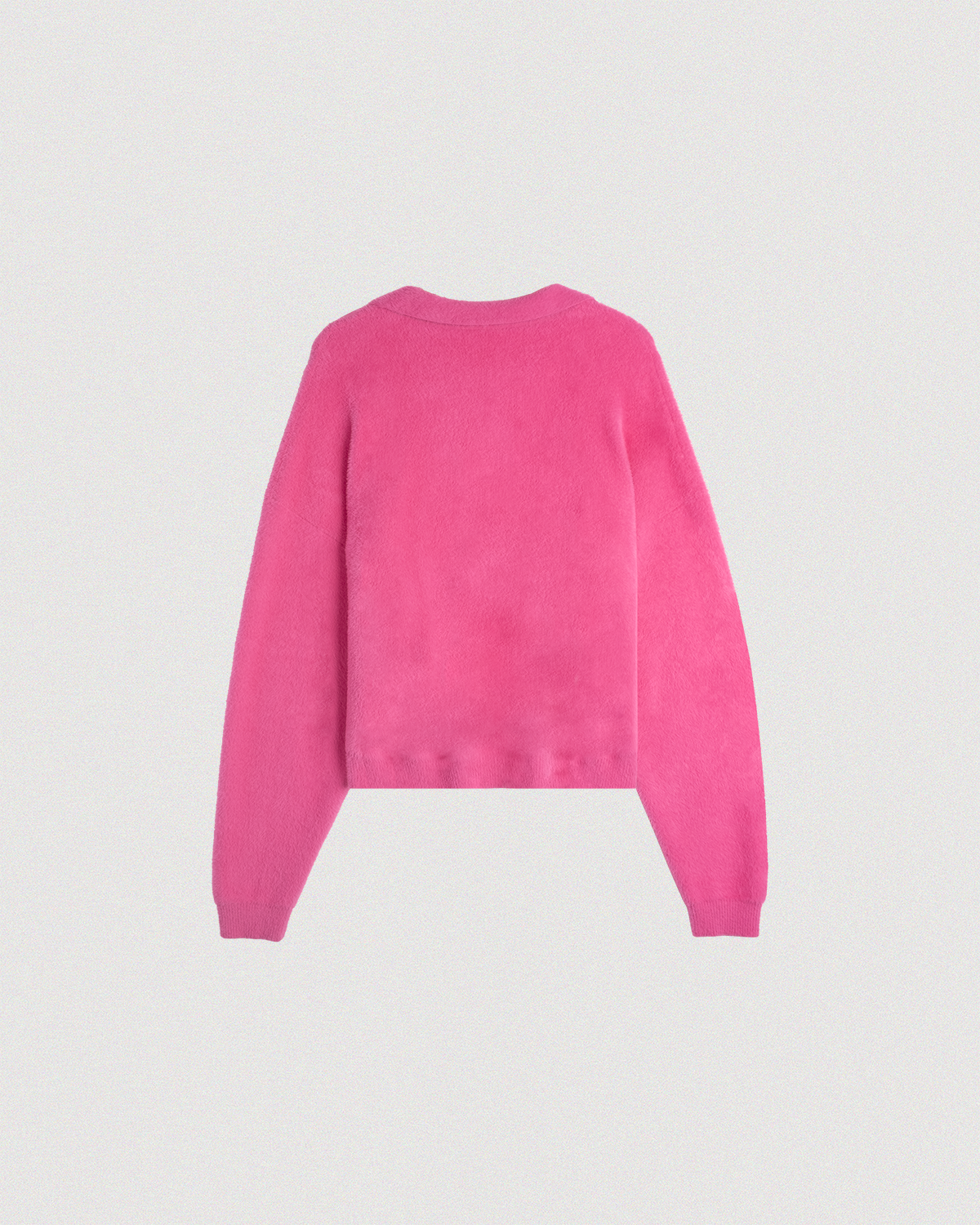 "FUCHSIA" COLLARED KNIT SWEATER