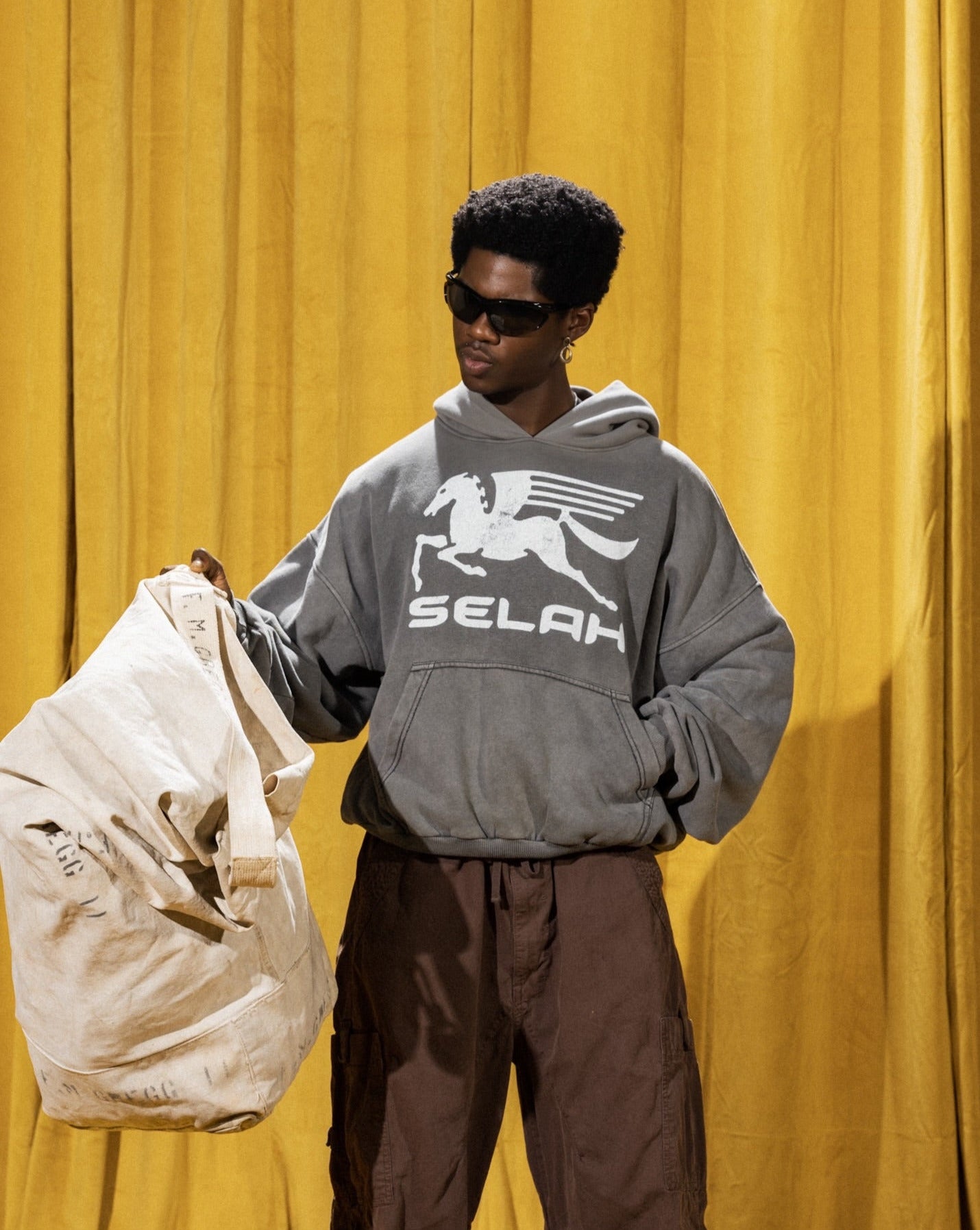 "PEGASUS" SUN-FADED HOODIE