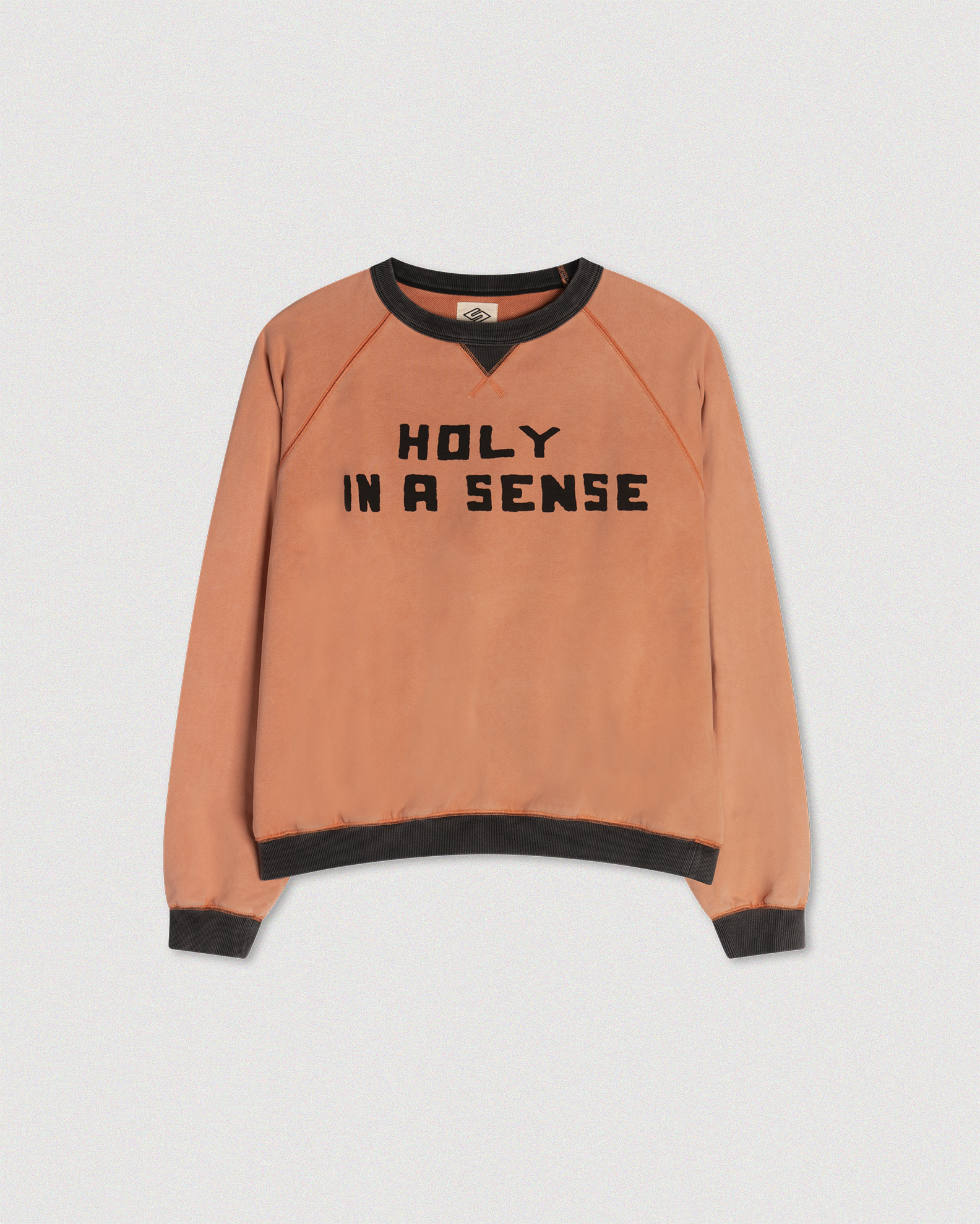 "HOLY IN A SENSE" 50'S RAGLAN CREWNECK