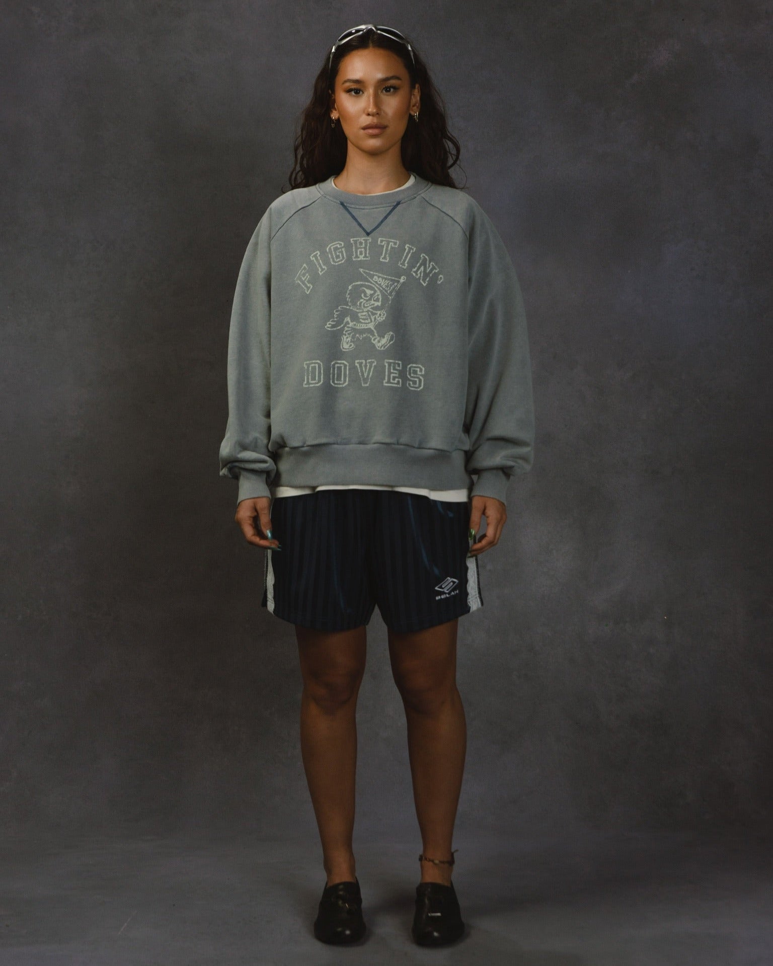 "FIGHTIN' DOVES" VINTAGE RAGLAN CREWNECK