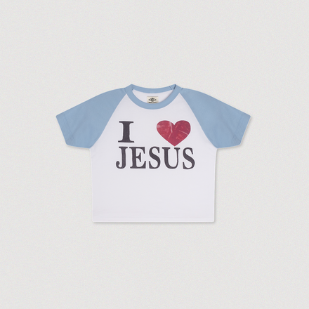 "I <3 JESUS" RAGLAN BABY TEE