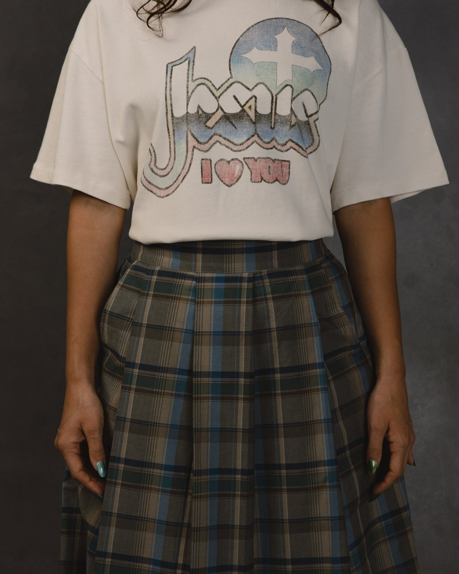 "ESTHER" OVERSIZED PLAID SKIRT