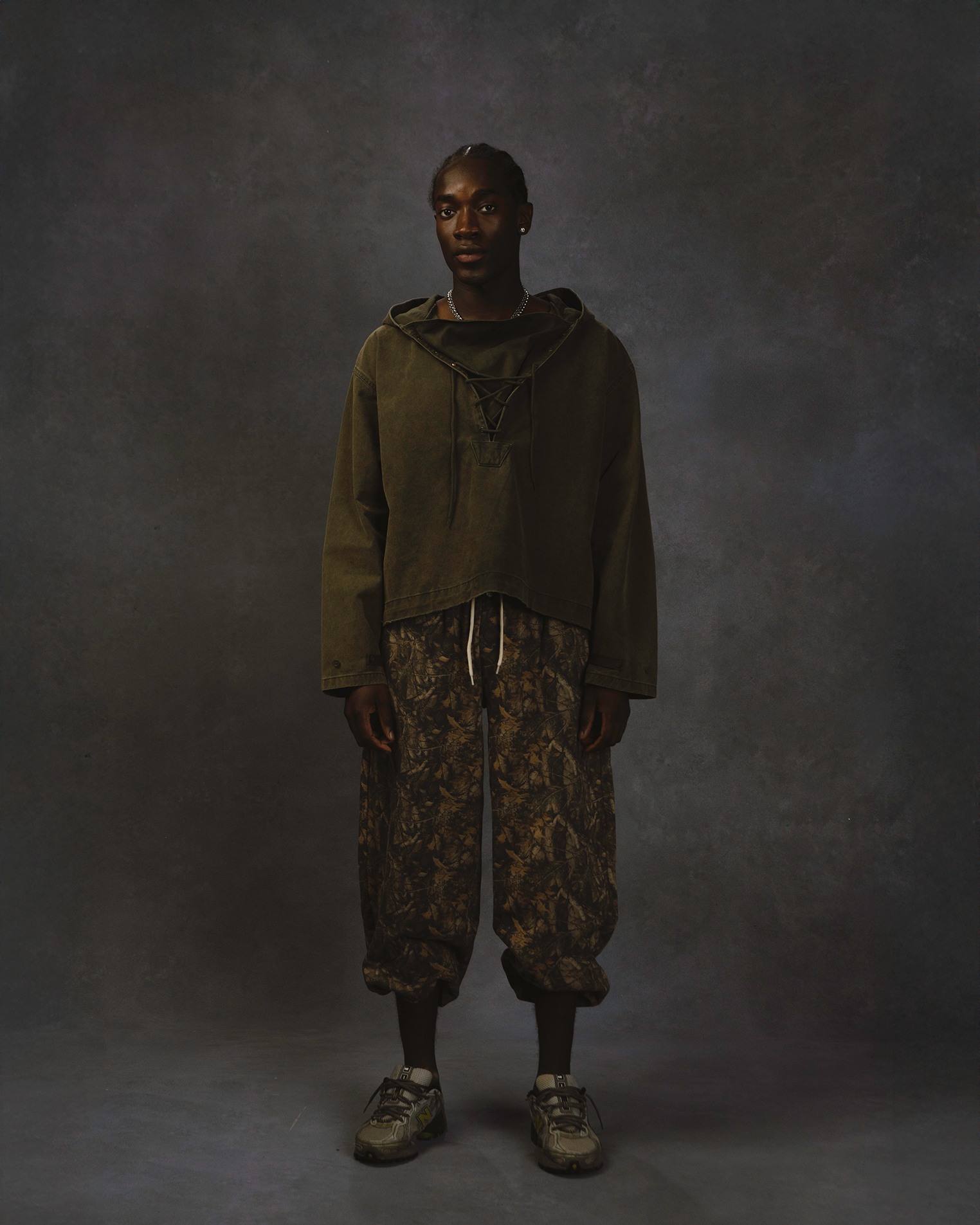"CAMO" BAGGY SCRUNCH SWEATPANTS