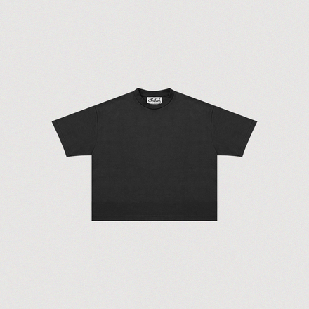 "NOIR" CROPPED TEE