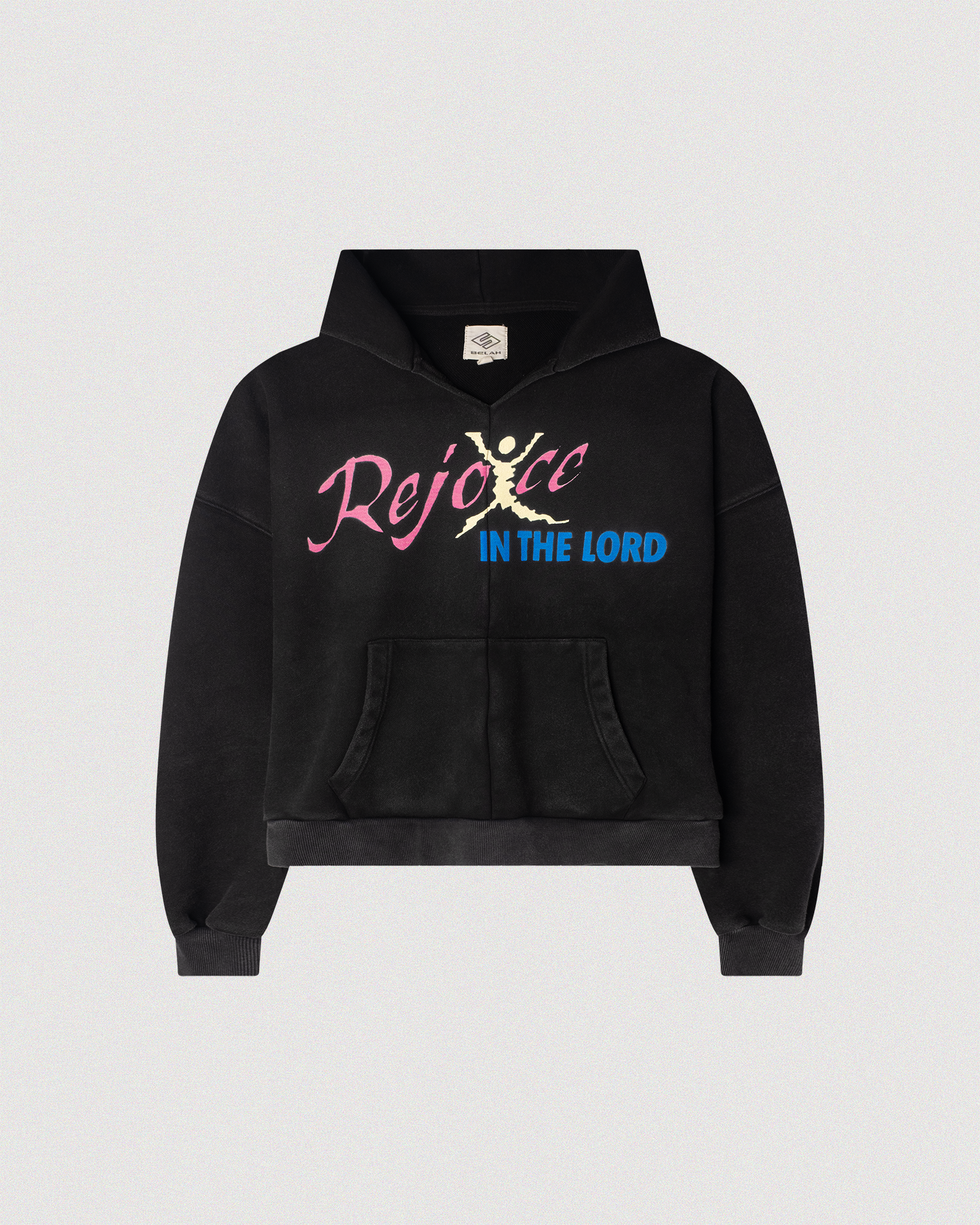 "REJOICE" MIDDLE STITCH HOODIE