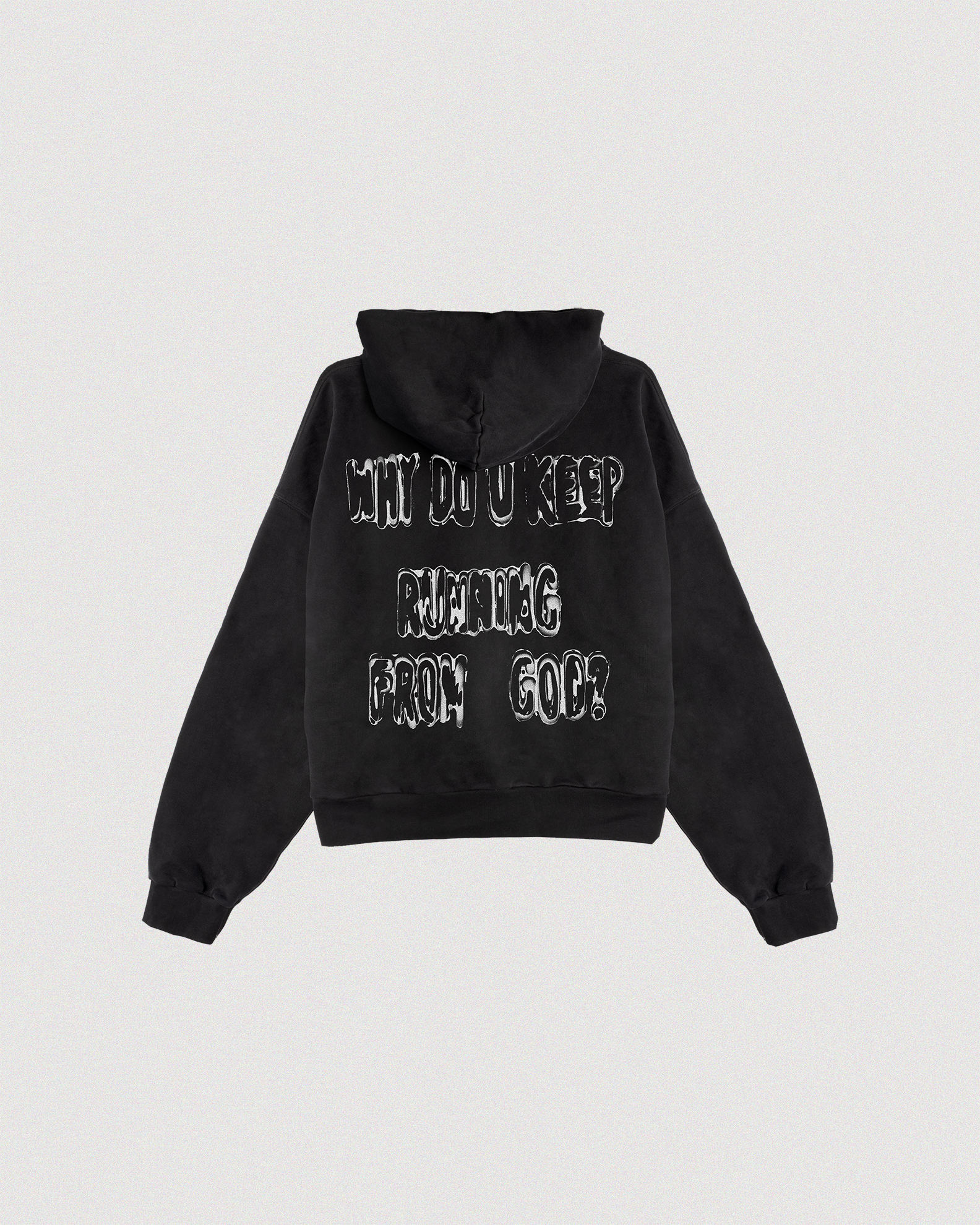 "RUNNING FROM GOD" ZIP-UP HOODIE