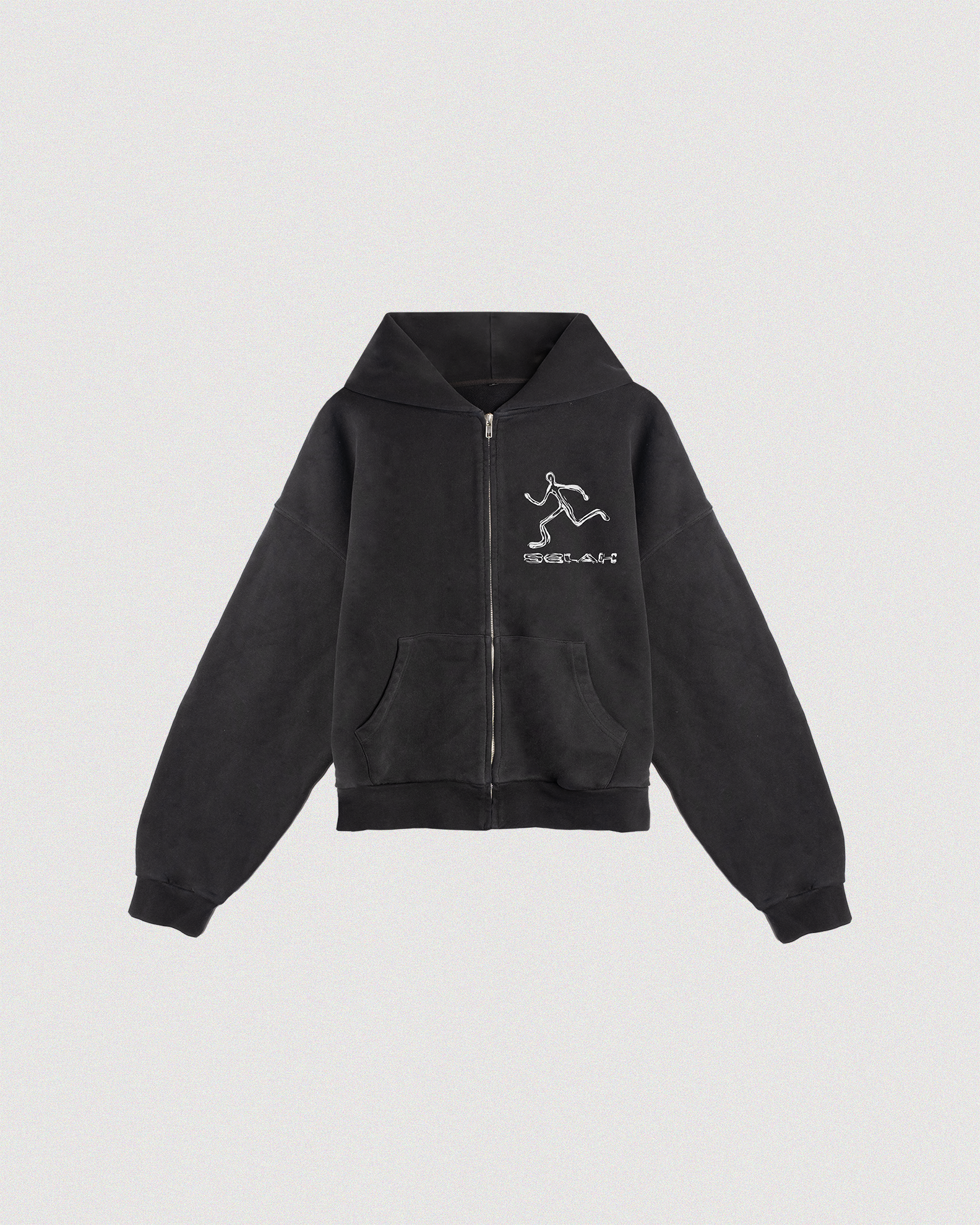 "RUNNING FROM GOD" ZIP-UP HOODIE