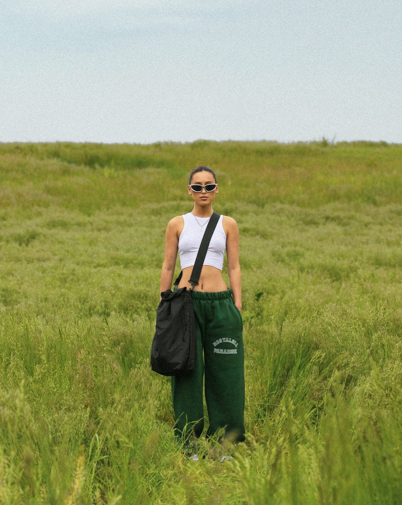 "NOSTALGIA" SUN-FADED BAGGY SWEATPANTS