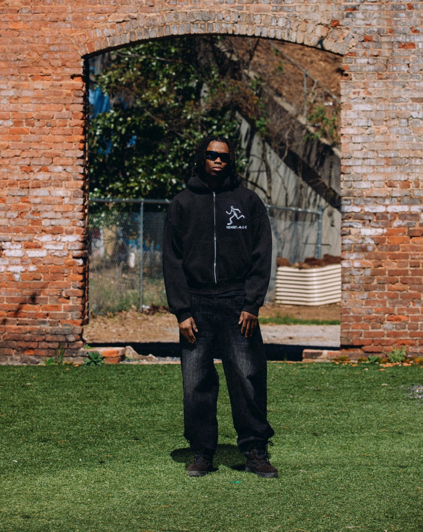 "RUNNING FROM GOD" ZIP-UP HOODIE
