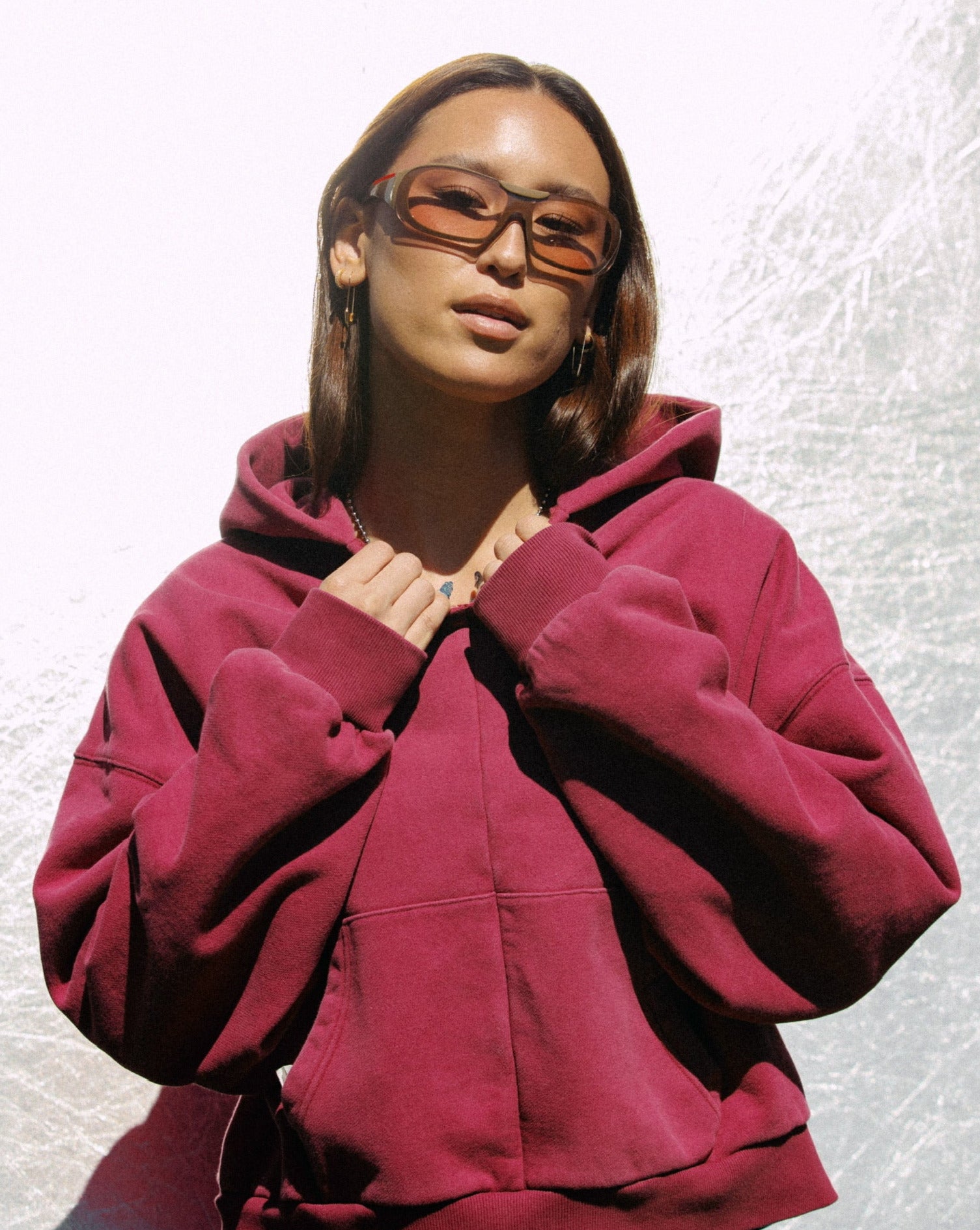 "COMPOSITE" REPAIRED STITCH HOODIE