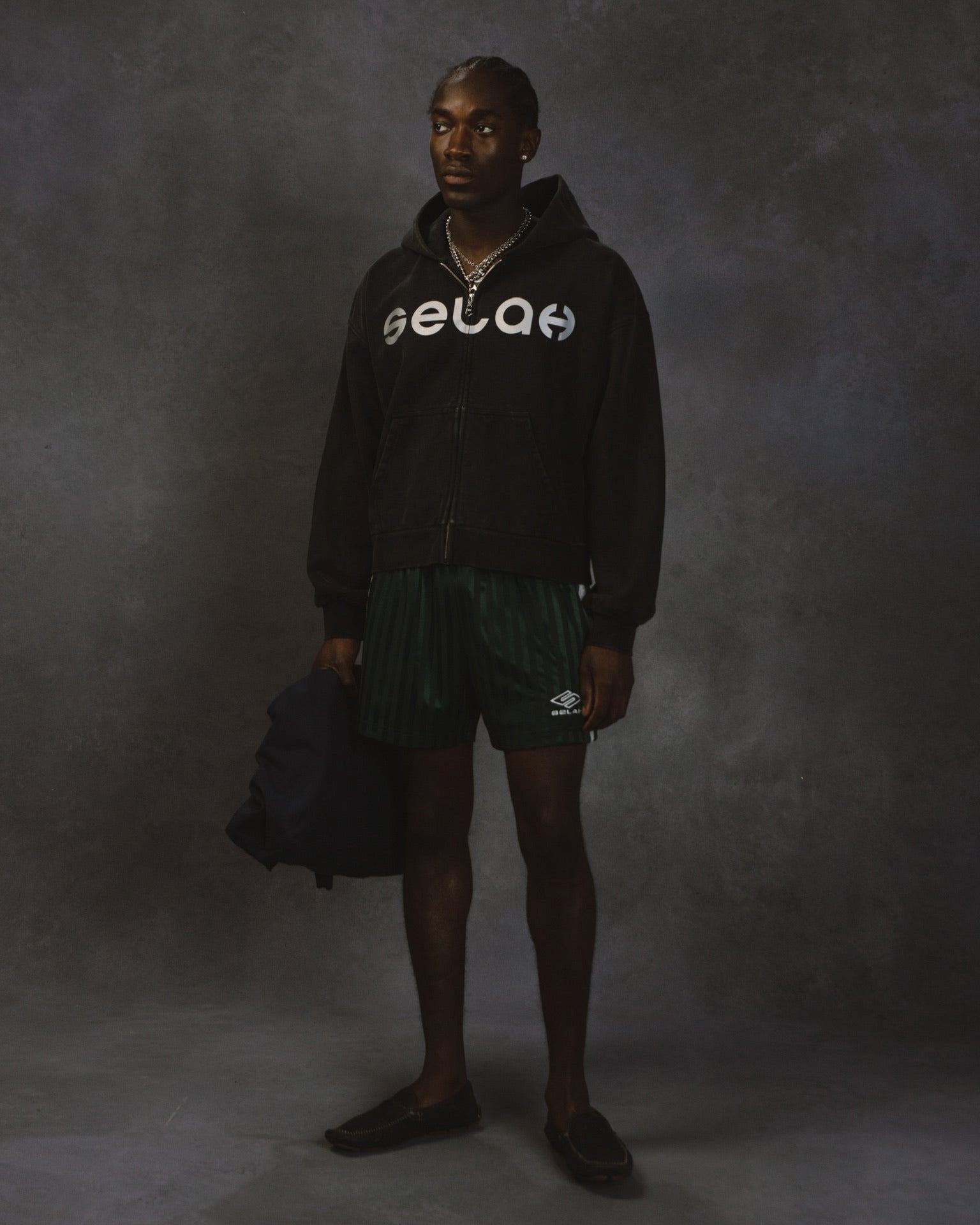 "ATHLETICA" LACE SOCCER SHORTS
