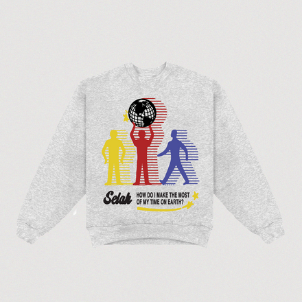 "TIME ON EARTH" HEAVY CREWNECK