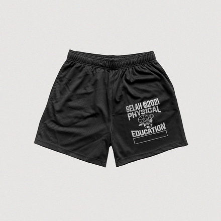 "PHYSICAL EDUCATION" MESH SHORTS