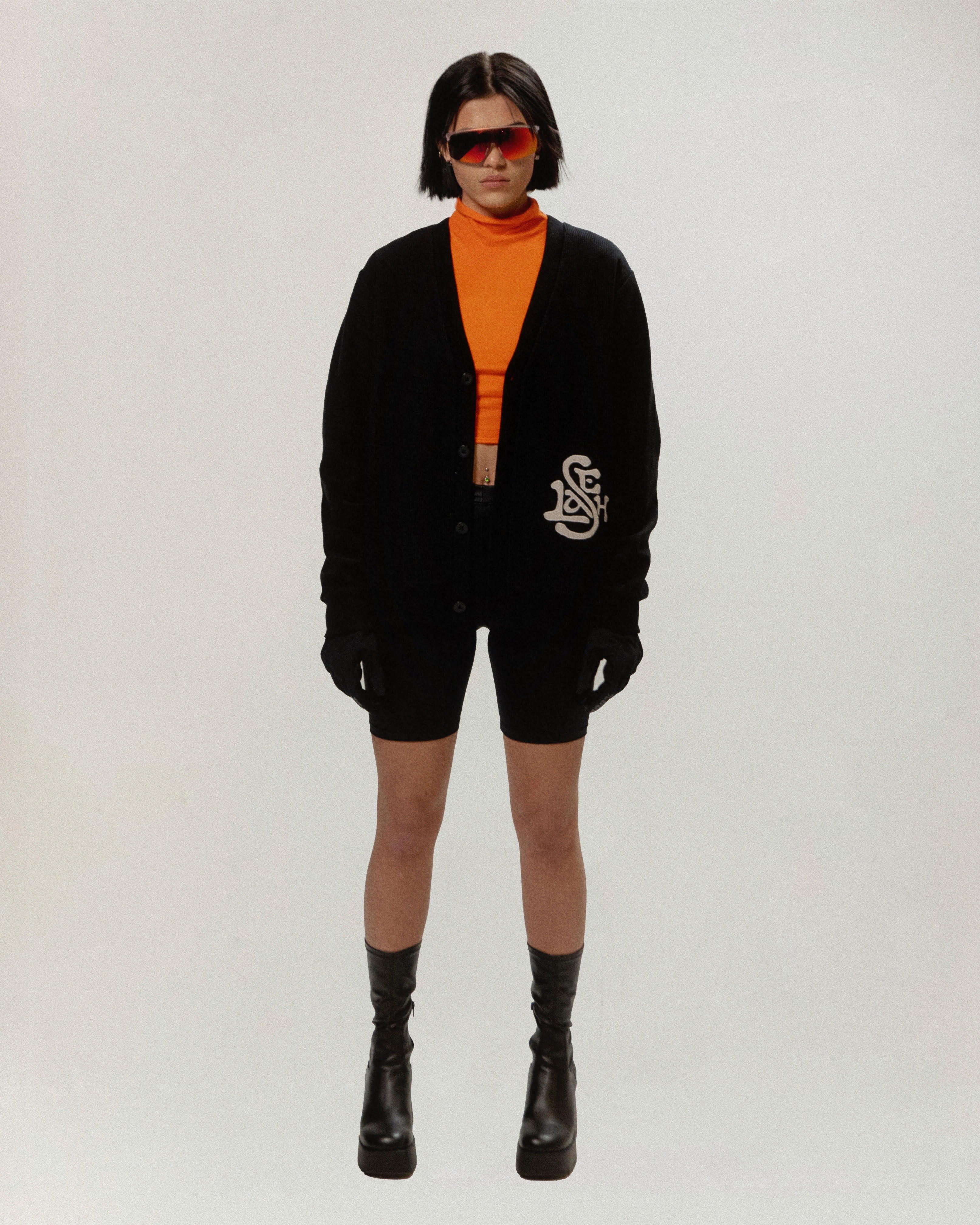 "LOGO" CARDIGAN