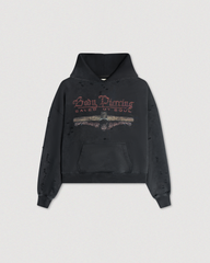 BLACK FRIDAY GIFT "BODY PIERCING" DISTRESSED HOODIE