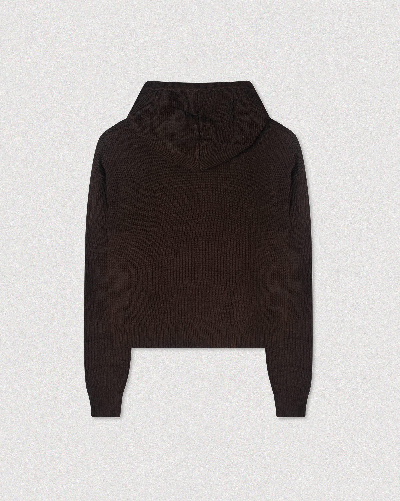 "COFFEE" CABLE KNIT CROPPED ZIP HOODIE