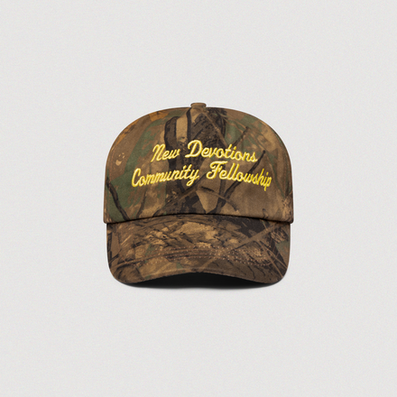 "NEW DEVOTIONS" CAMO 5 PANEL HAT