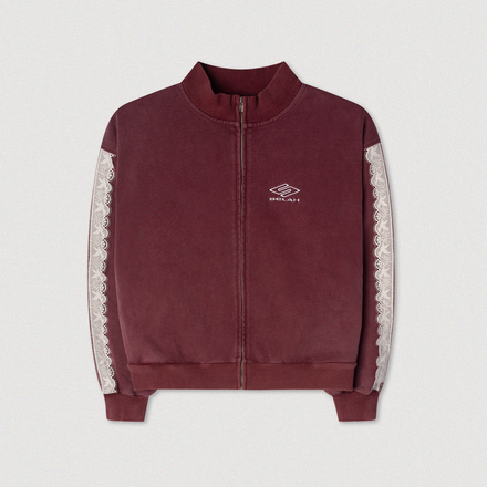 "COLUMBA" LACE STRIPED TRACKJACKET