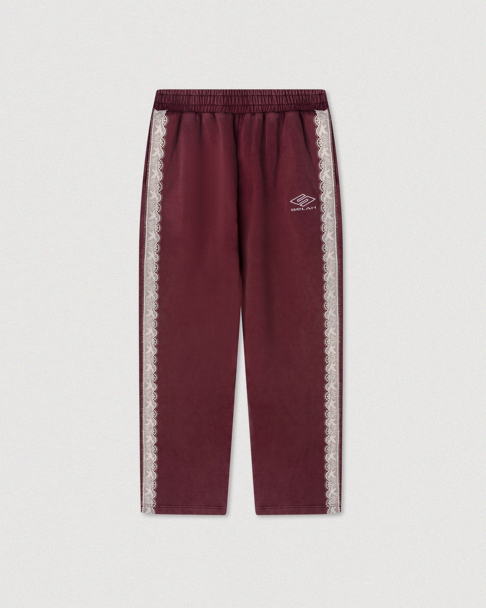 "COLUMBA" LACE STRIPED TRACKPANTS