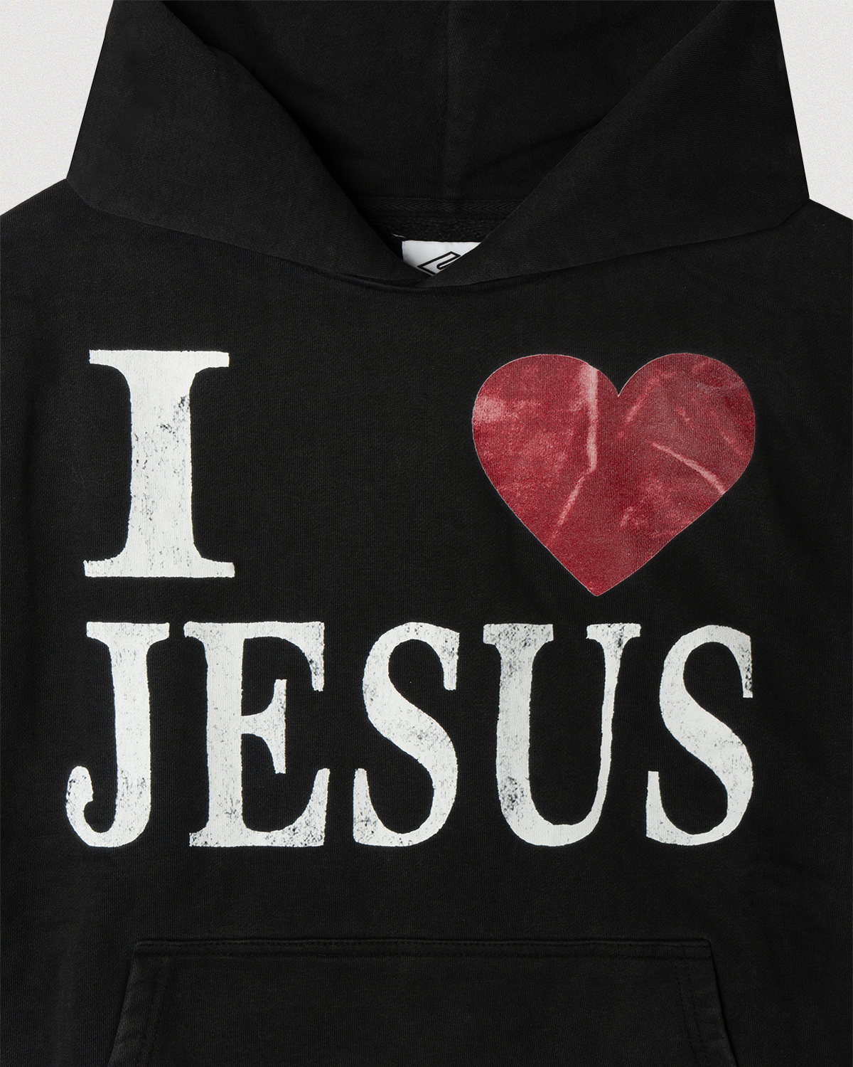 "I LOVE JESUS" SUN-FADED HOODIE