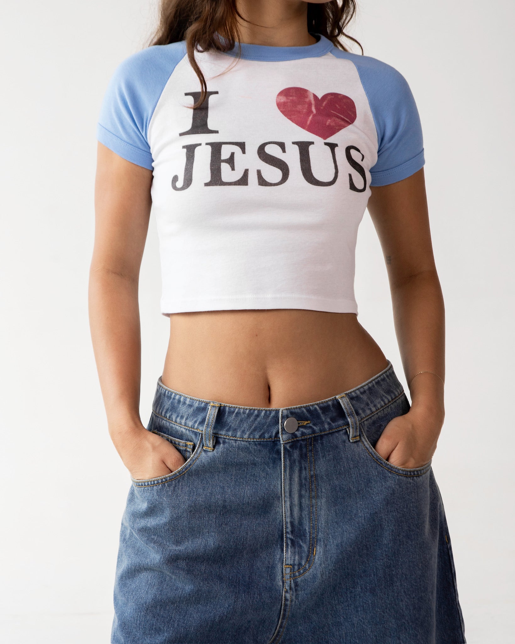 "I <3 JESUS" RAGLAN BABY TEE