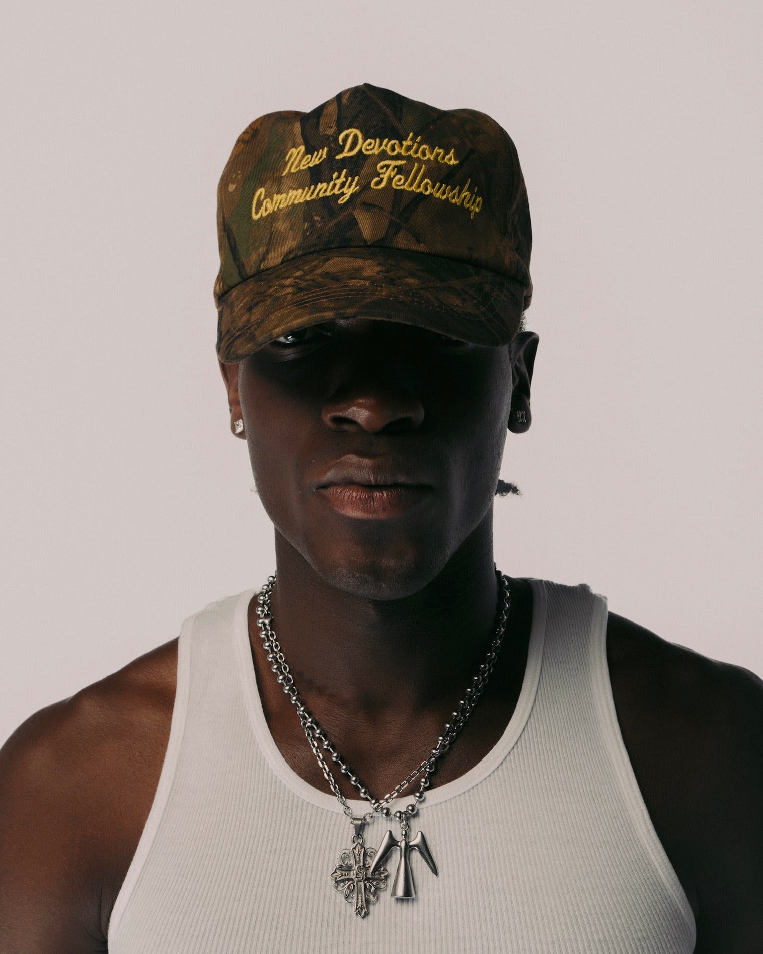 "NEW DEVOTIONS" CAMO 5 PANEL HAT