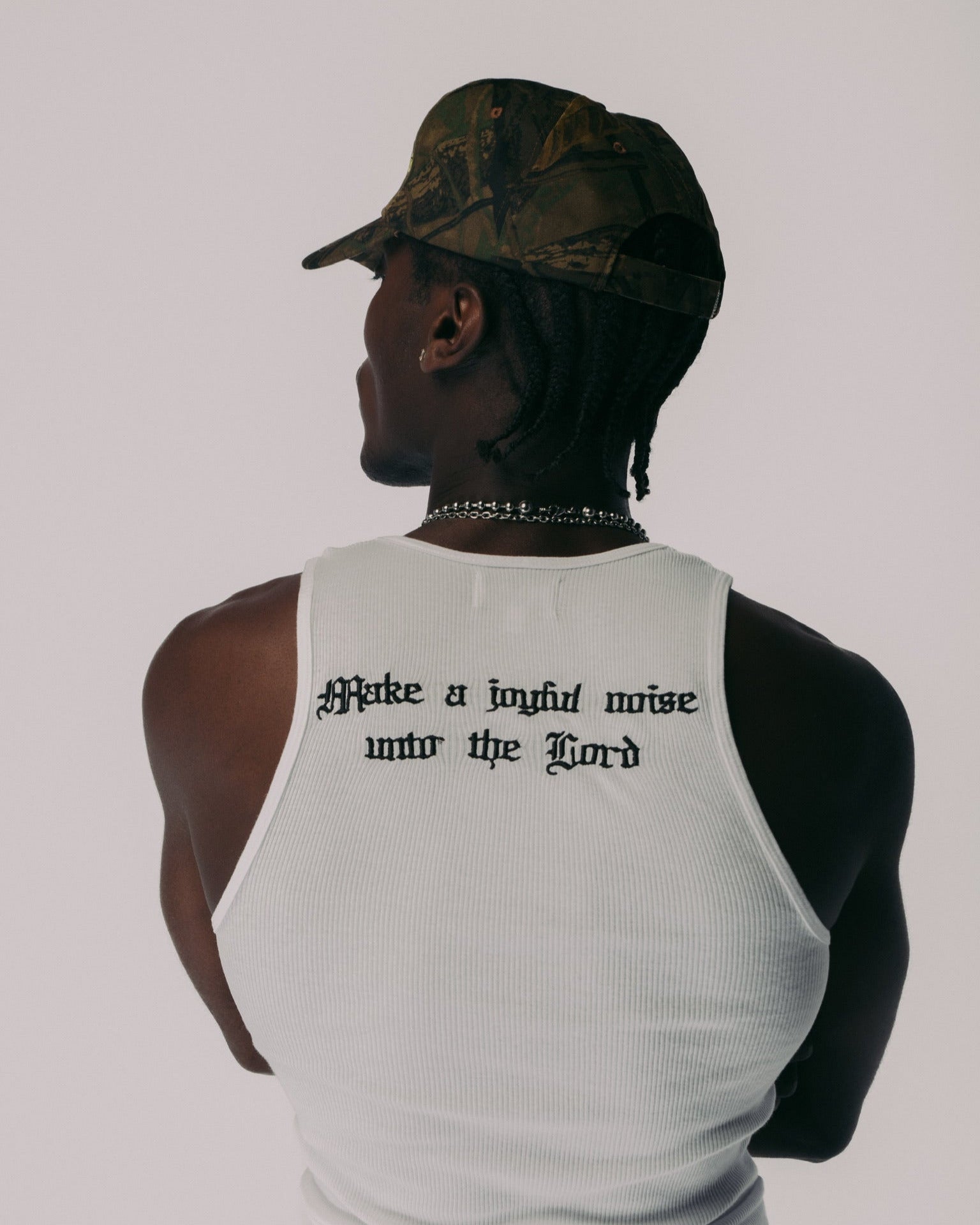 "JOYFUL NOISE" RIBBED TANK