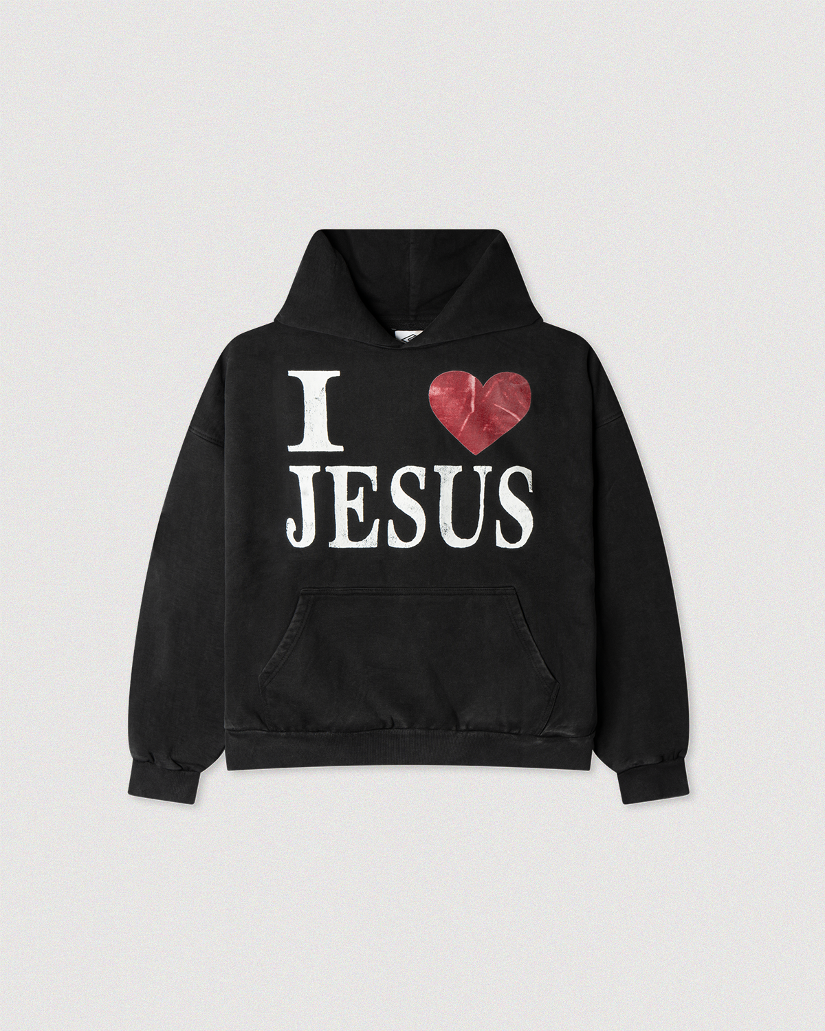 "I LOVE JESUS" SUN-FADED HOODIE