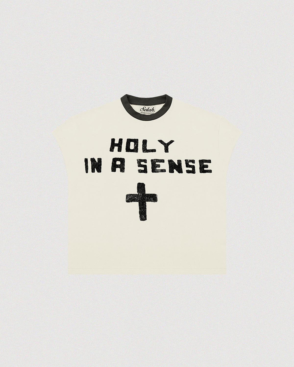 "HOLY IN A SENSE" CUT OFF TEE