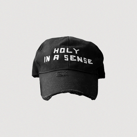 "HOLY IN A SENSE" DISTRESSED DAD HAT