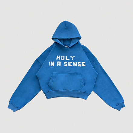 "HOLY IN A SENSE" SUN-FADED TERRY HOODIE