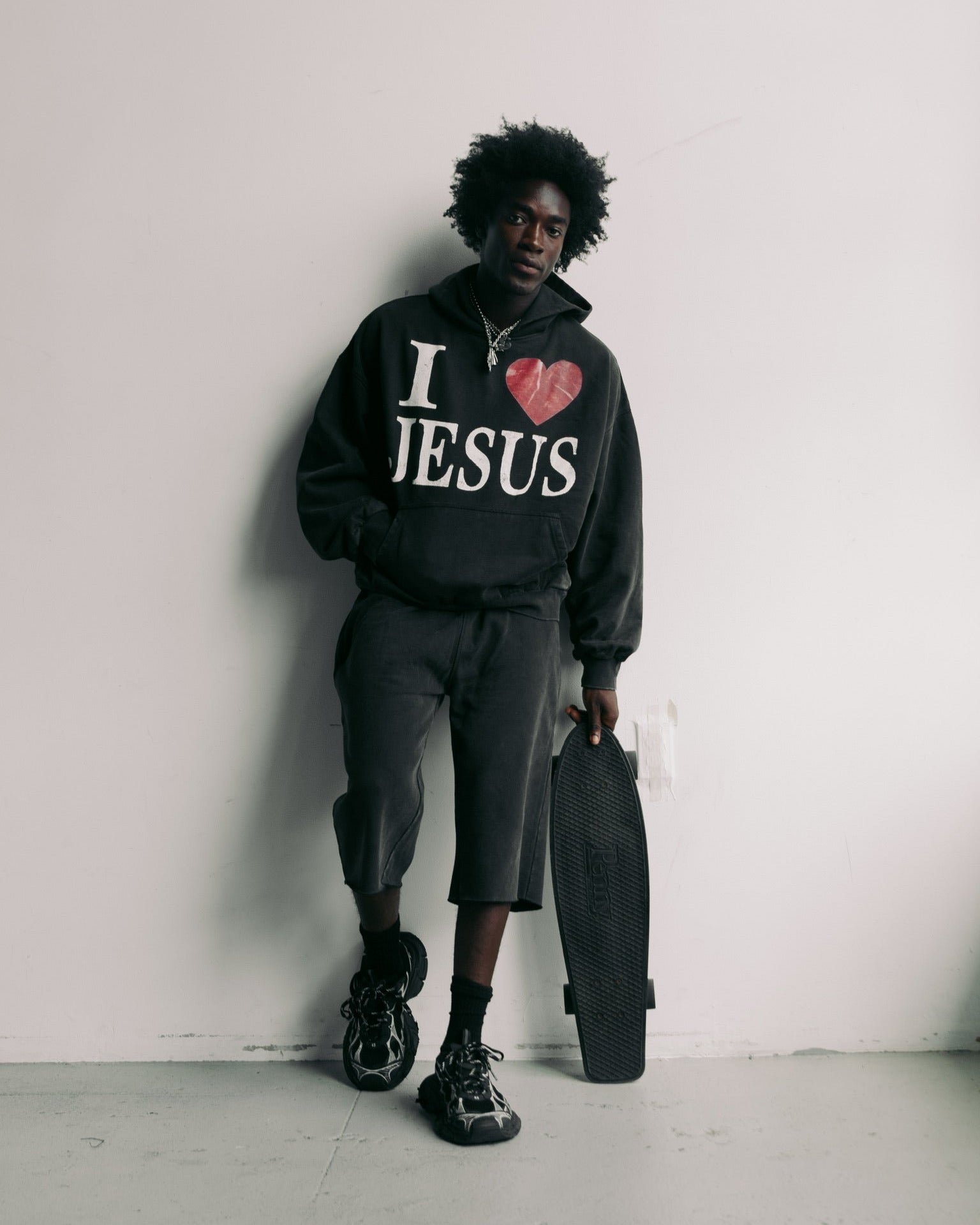 "I LOVE JESUS" SUN-FADED HOODIE