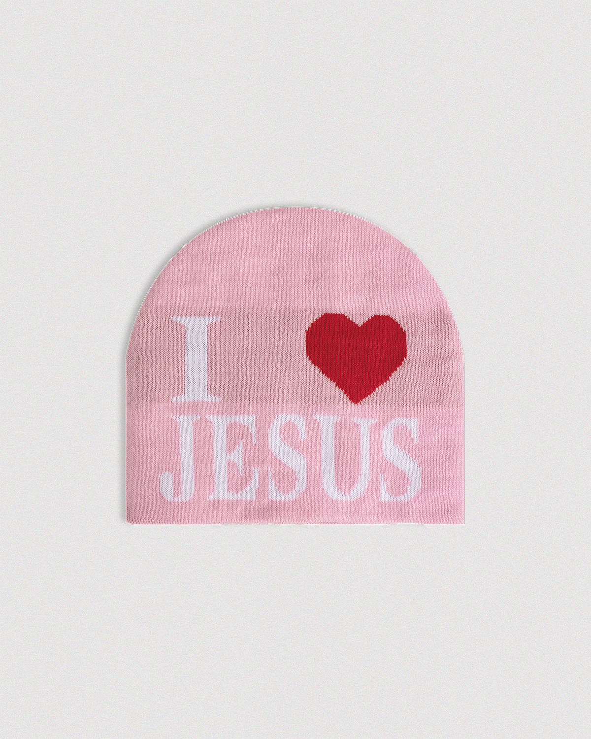"I LOVE JESUS" KNIT BEANIE