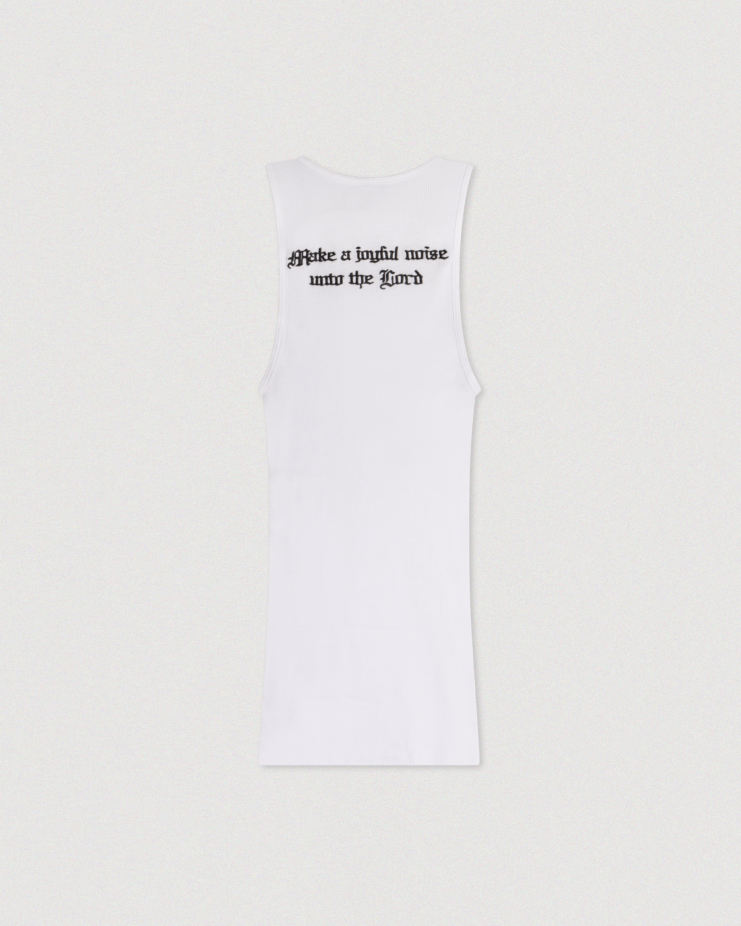 "JOYFUL NOISE" RIBBED TANK