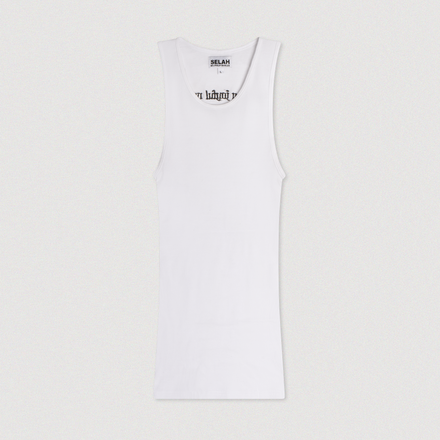 "JOYFUL NOISE" RIBBED TANK
