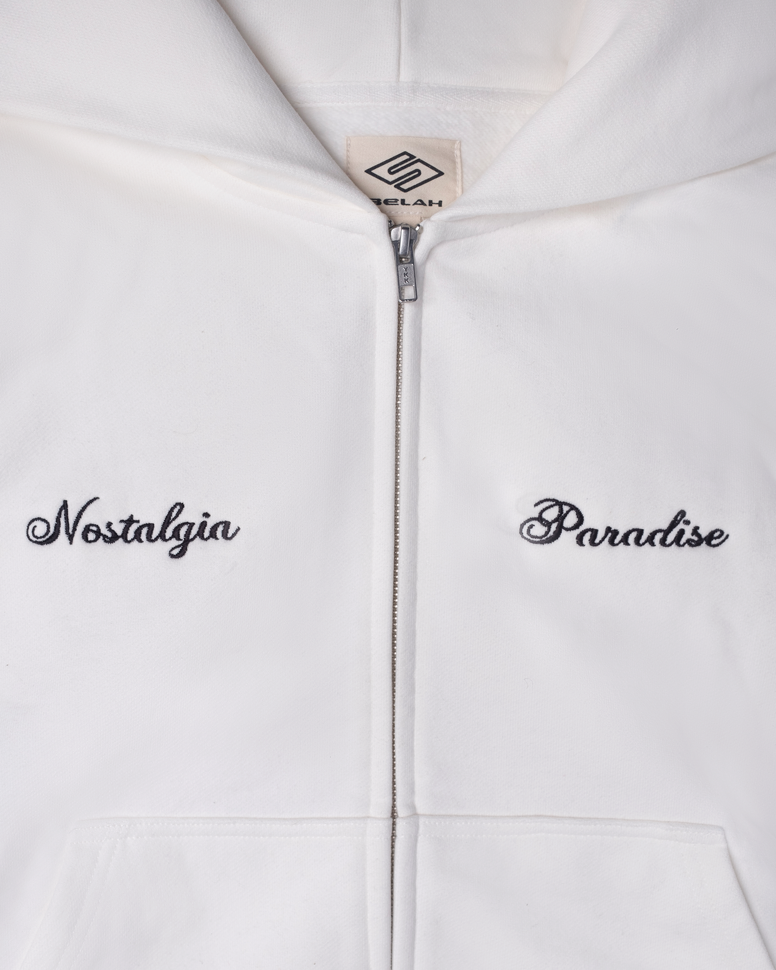 "PARADISE" CROPPED ZIP HOODIE