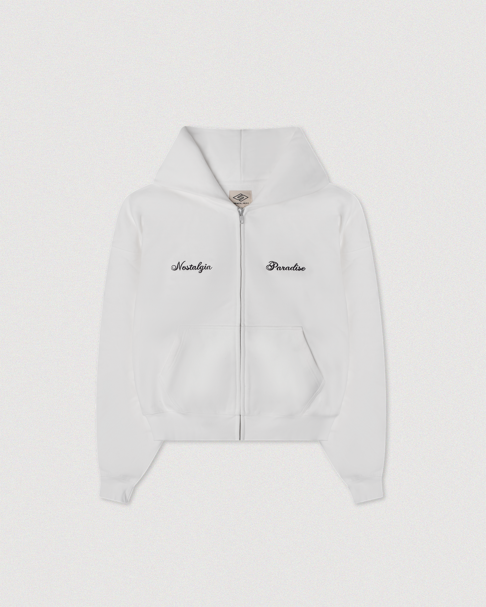 "PARADISE" CROPPED ZIP HOODIE