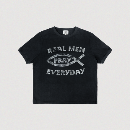 "PRAY EVERYDAY" 70'S RINGER TEE