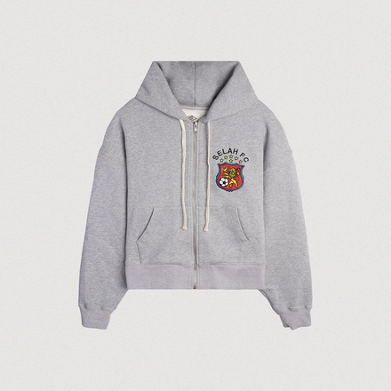 "SELAH FC" CROPPED ZIP-UP HOODIE