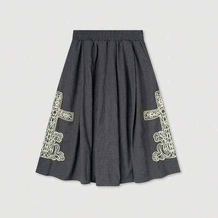 "RUTH" OVERSIZED PLAID SKIRT