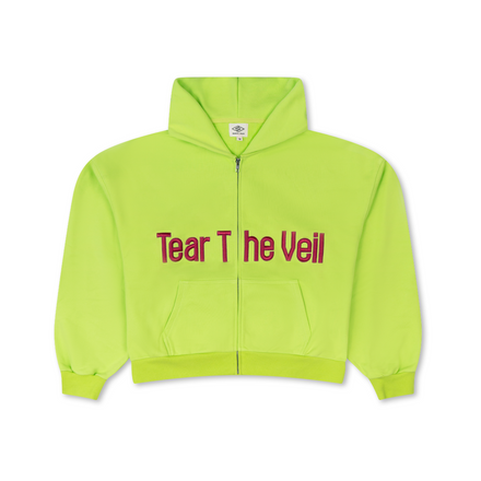 "TEAR THE VEIL" ZIP UP HOODIE