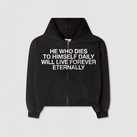 "SACRIFICE" ZIP HOODIE