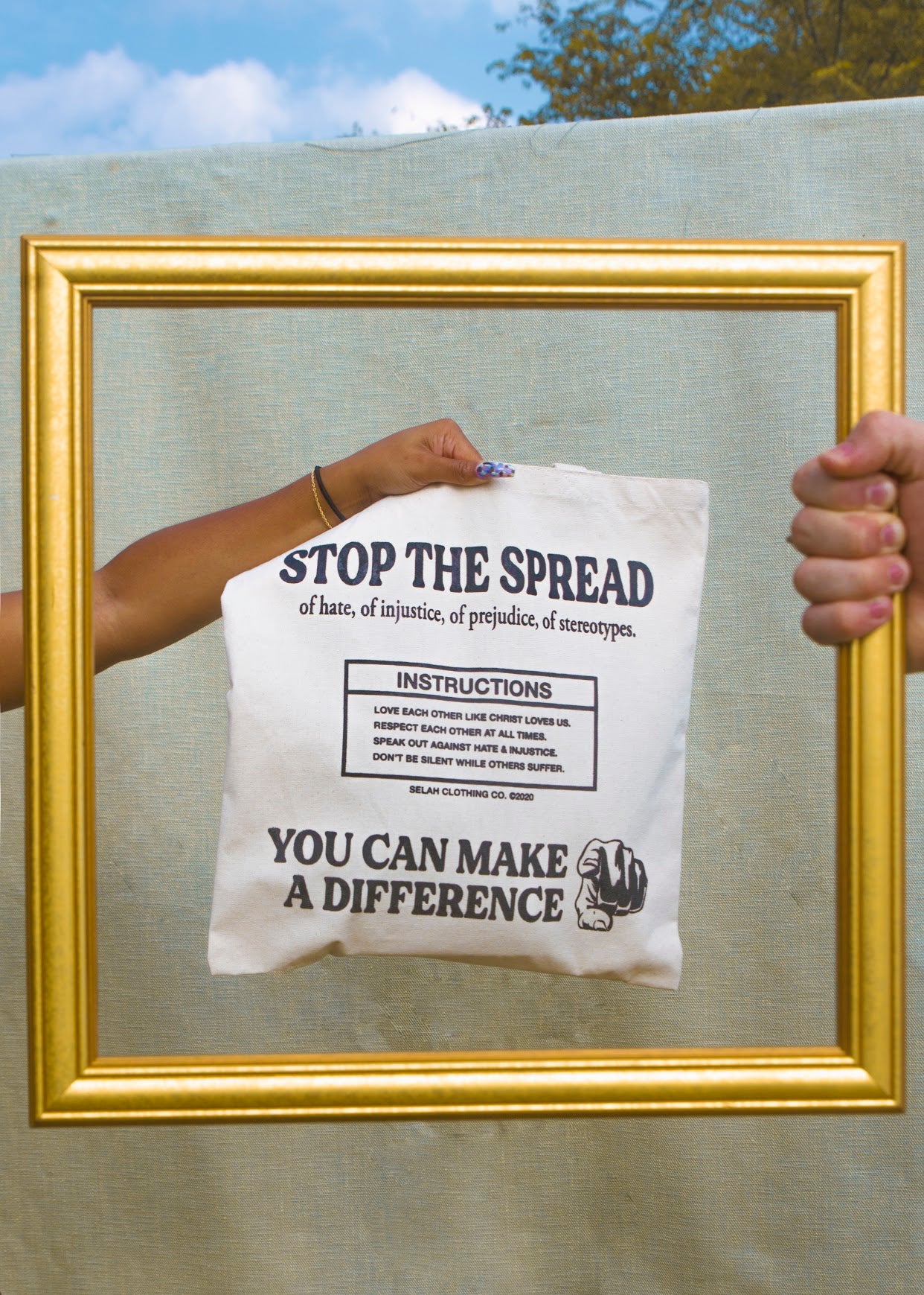 STOP THE SPREAD TOTE BAG